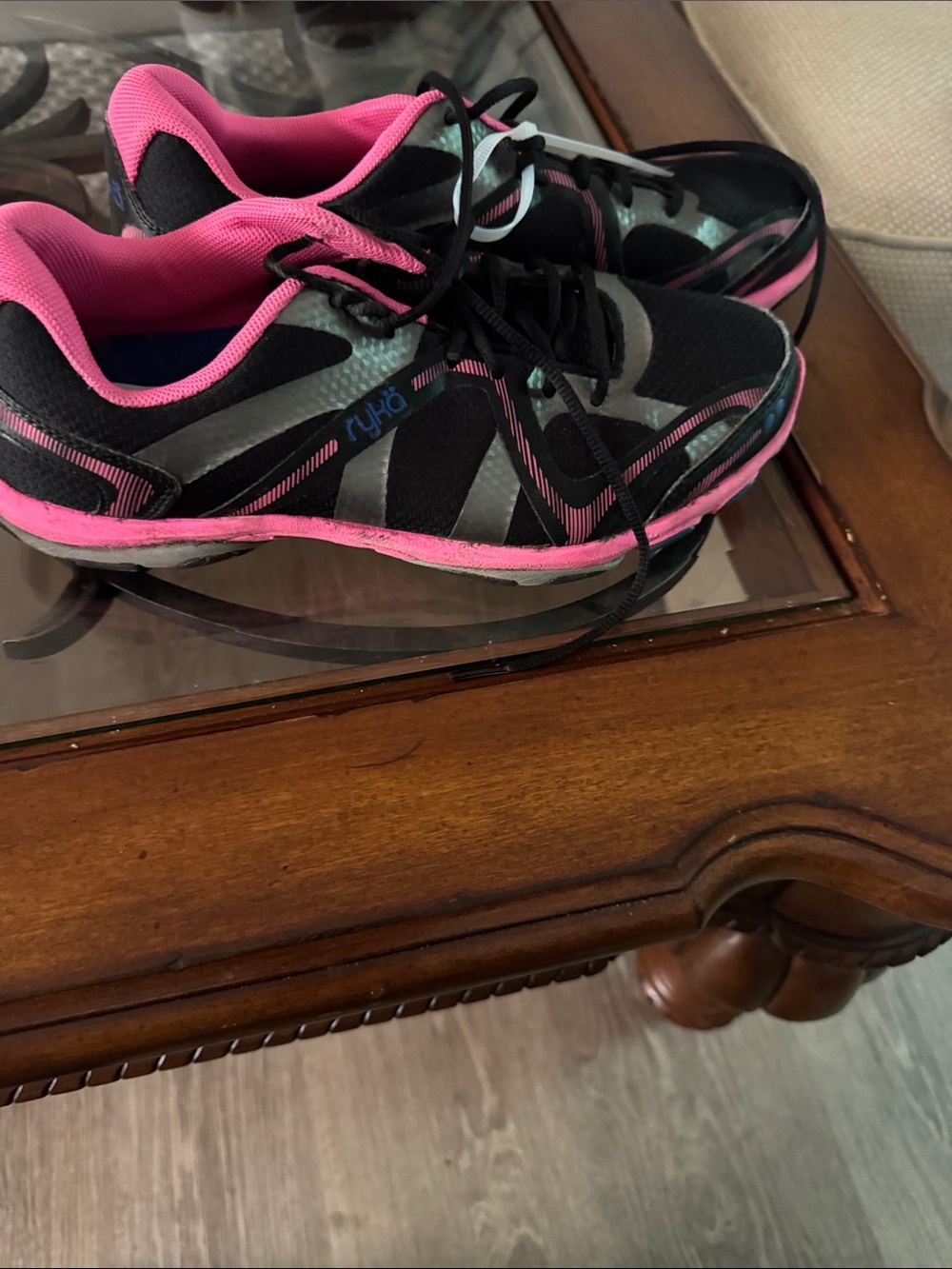 Ryka Black and Hot Pink Women's Running Sneakers